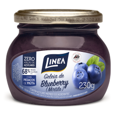Geléia de blueberry (mirtilo) zero açúcar Linea - Vd. 230g